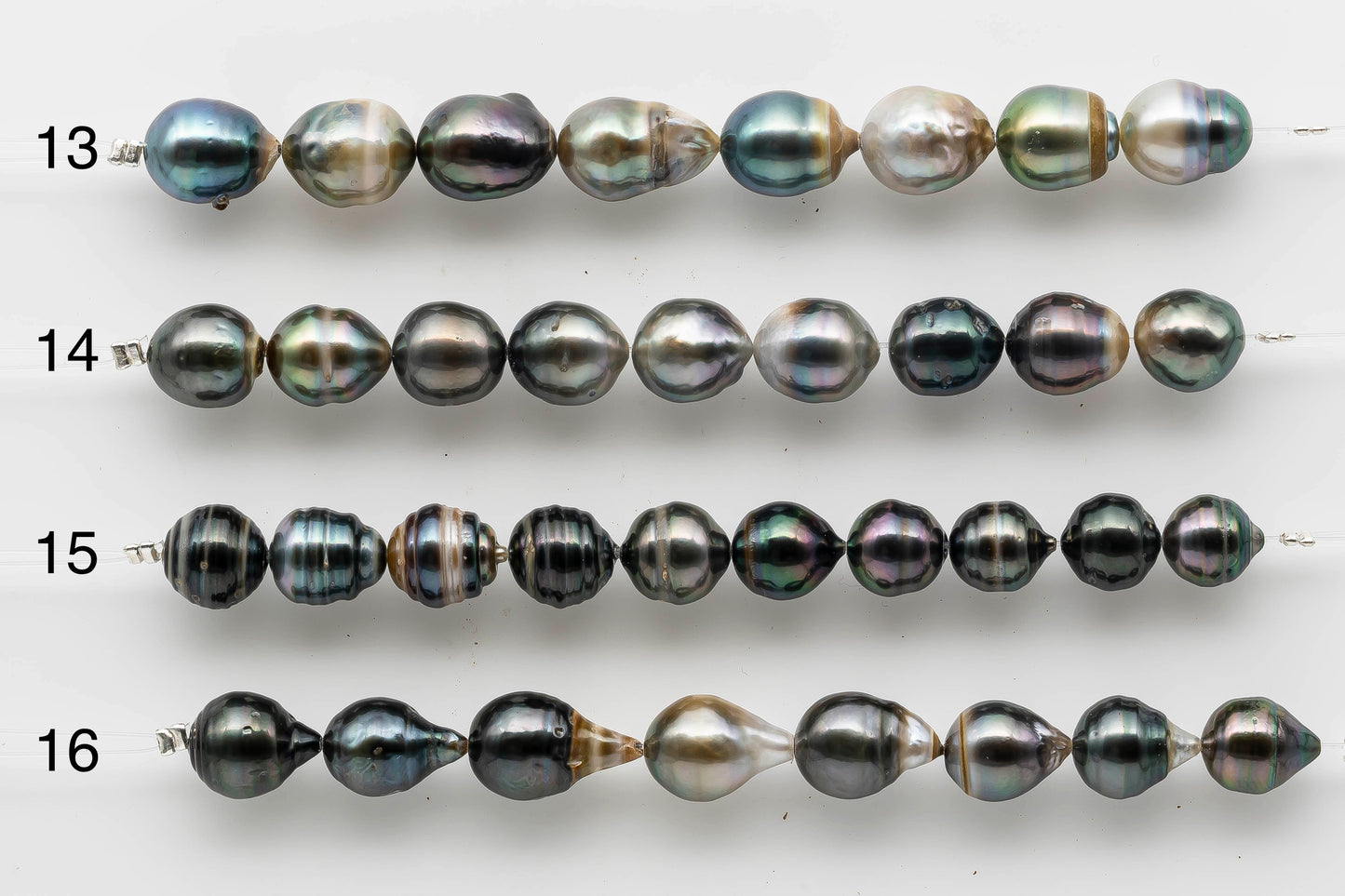 Tahitian Pearl tear drop in 4 inch strand.