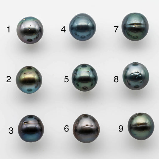 12-13mm Tahitian Pearl Near Round Loose Undrilled with Natural Colors and High Luster, Single Piece, SKU # 1398TH