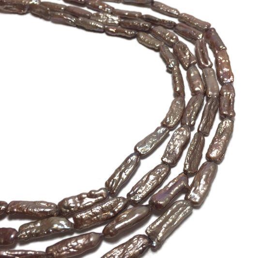 Biwa Stick Cofee, Freshwater Pearls in 16 inches strand, BIWA002