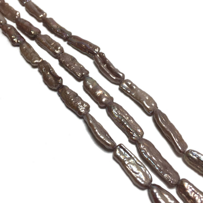 Biwa Stick Cofee, Freshwater Pearls in 16 inches strand, BIWA002