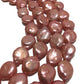 Coin Pearls, 10-12mm Cherry Pink Freshwater Pearls in 16 inches, COIN001