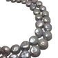 Coin Pearls, 9.5-10mm Silver Freshwater Pearls in 16 inches, COIN002