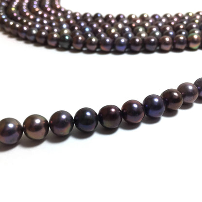 Potato Pearls, 7-7.5mm Peacock Freshwater Pearls in 16 inches, POT003