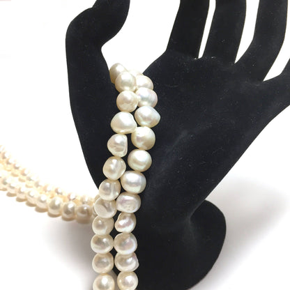 Nugget Pearls, 9-9.5mm White Freshwater Pearls in 16 inches, NUG019