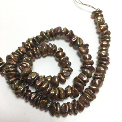 Keshi Pearls, 5.5-8mm Brown Freshwater Pearls in 16 inches strand, KES009