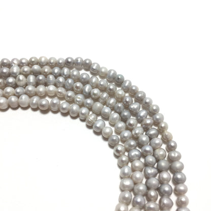 Baby Potato 3-3.5mm Grey Freshwater Pearls 16 inches, Seed Pearls, BPOT009