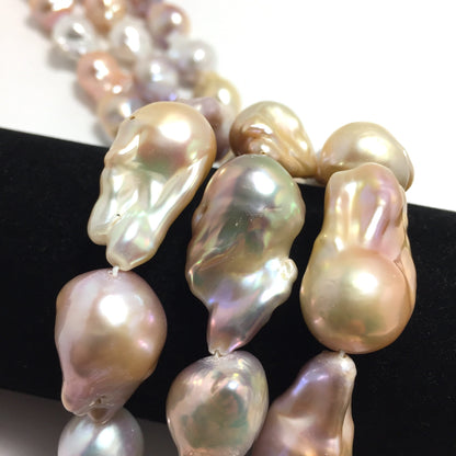 High Luster Baroque Pearls 14-16mm Natural Mix Colors, BAR006