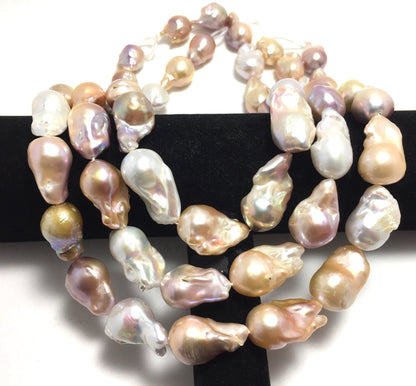 High Luster Baroque Pearls 14-16mm Natural Mix Colors, BAR006