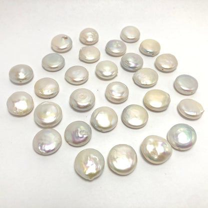 Coin Pearls 13-14mm White Single Piece  COIN_S003
