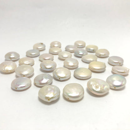 Coin Pearls 13-14mm White Single Piece  COIN_S003