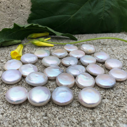 Coin Pearls 14-15mm White Single Piece  COIN_S005