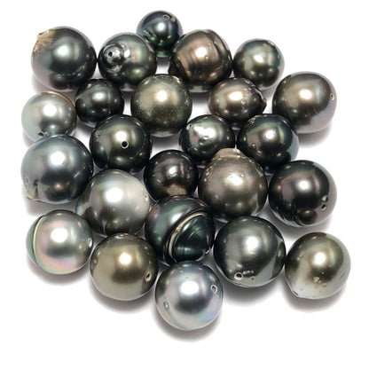 8-11mm Tahitian Pearls Semi Round, Original Hole or 2mm Hole, One Piece, TAH002