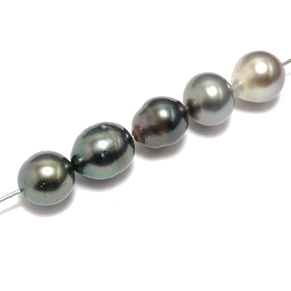 8-11mm Tahitian Pearls Semi Round, Original Hole or 2mm Hole, One Piece, TAH002