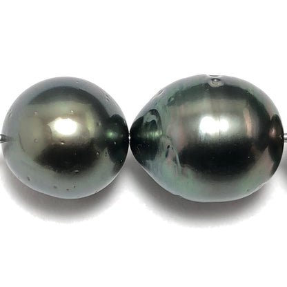 8-11mm Tahitian Pearls Semi Round, Original Hole or 2mm Hole, One Piece, TAH002