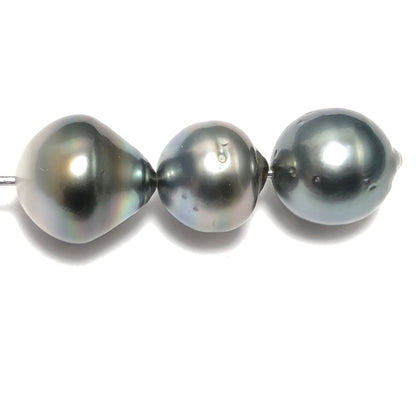 8-11mm Tahitian Pearls Semi Round, Original Hole or 2mm Hole, One Piece, TAH002