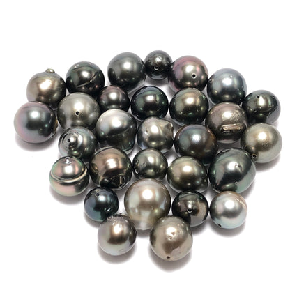 8-11mm Tahitian Pearls Semi Round, Original Hole or 2mm Hole, One Piece, TAH002