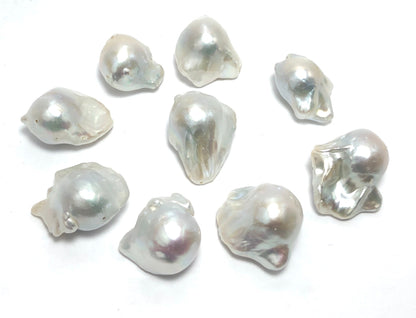 XL Baroque Pearls 17-24mm, Single Piece, White Color.  BAR_S026