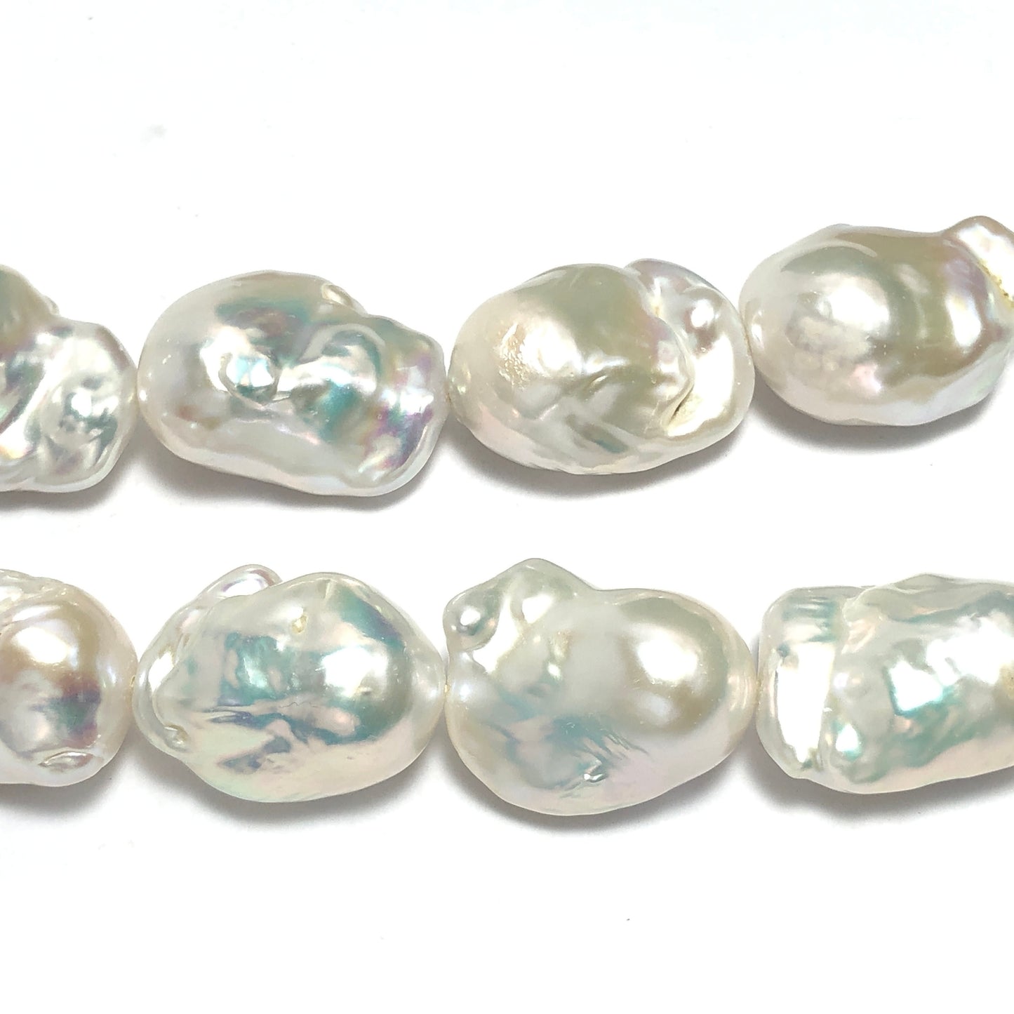 Baroque Pearls 14-16mm, Single Piece, White Color.  Very High Luster, BAR_S028