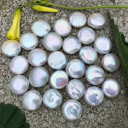 Coin Pearls 14-15mm White Single Piece  COIN_S005