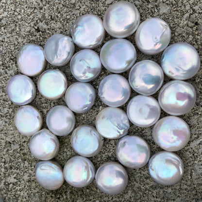 Coin Pearls 14-15mm White Single Piece  COIN_S005