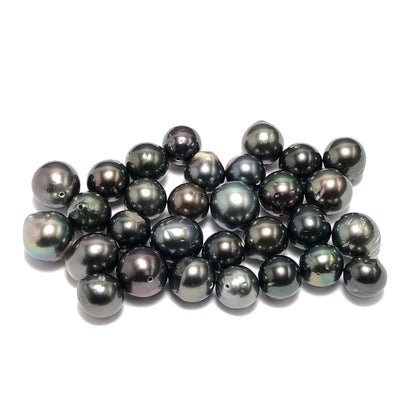 8-10mm Tahitian Pearls Semi Round, Original Hole or 2mm Hole, One Piece TAH001
