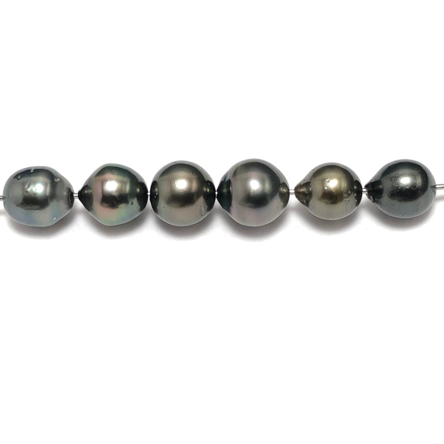 8-10mm Tahitian Pearls Semi Round, Original Hole or 2mm Hole, One Piece TAH001