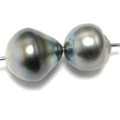 8-11mm Tahitian Pearls Semi Round, Original Hole or 2mm Hole, One Piece, TAH002