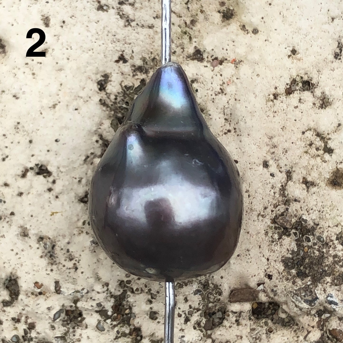 Baroque Pearls 11-12mm, Single Piece, Peacock Blue Color.  BAR_S023