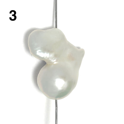 Baroque Pearls 23-25mm, Single Piece, White Color. BAR_S030