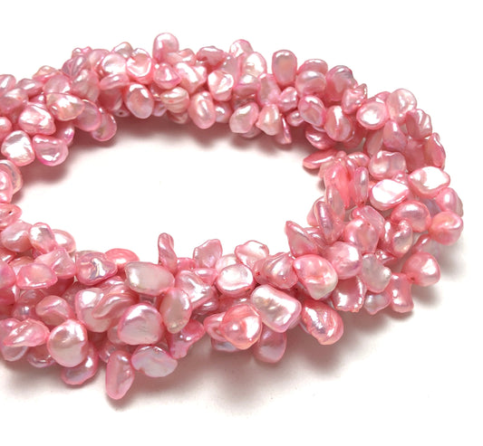 8-9mm Keshi Pearls, Pink Color Freshwater Pearls, KES023