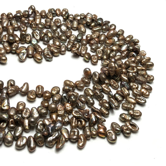Freshwater Pearls, 4-5mm Keshi Pearls, Brown Color, KES016