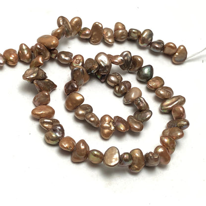 Freshwater Pearls, 5-6mm Keshi Pearls, Brown Color, KES015