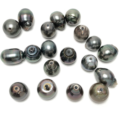 11-13 mm Tahitian Large Hole Pearls, Drop Shape, 2mm Drill from Top to Bottom, 1 Piece randomly pick, TAHLH032