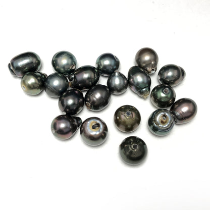 11-13 mm Tahitian Large Hole Pearls, Drop Shape, 2mm Drill from Top to Bottom, 1 Piece randomly pick, TAHLH032