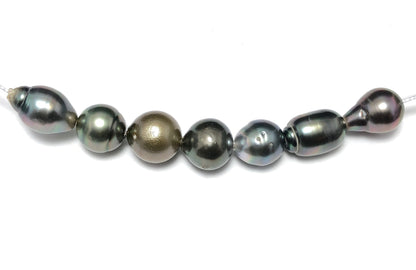 11-13 mm Tahitian Large Hole Pearls, Drop Shape, 2mm Drill from Top to Bottom, 1 Piece randomly pick, TAHLH032