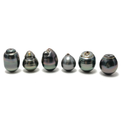 11-13 mm Tahitian Large Hole Pearls, Drop Shape, 2mm Drill from Top to Bottom, 1 Piece randomly pick, TAHLH032
