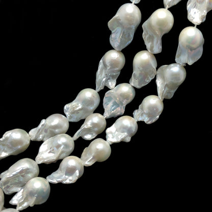 Baroque Pearls 13-16mm, Freshwater Pearls White, Single Piece or Full Strand. BAR008