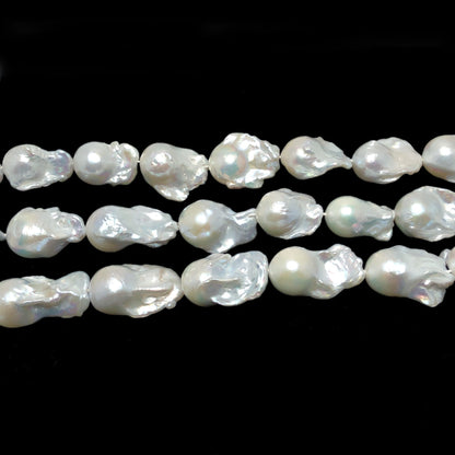 Baroque Pearls 14-17mm, Freshwater Pearls White, Single Piece or Full Strand. BAR010