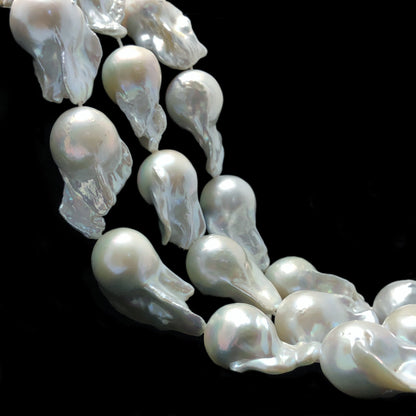 Baroque Pearls 13-16mm, Freshwater Pearls White, Single Piece or Full Strand. BAR008