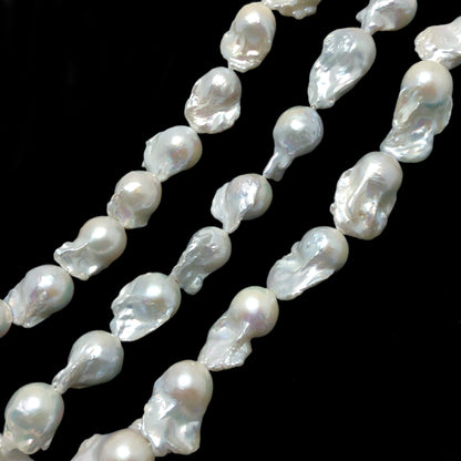 Baroque Pearls 14-17mm, Freshwater Pearls White, Single Piece or Full Strand. BAR010