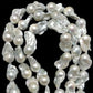 Baroque Pearls 13-17mm, Freshwater Pearls White, Single Piece or Full Strand. BAR018