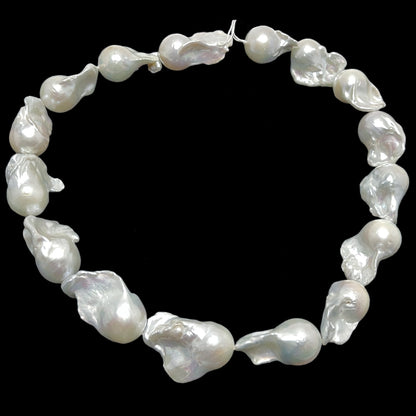 Baroque Pearls 13-17mm, Freshwater Pearls White, Single Piece or Full Strand. BAR018