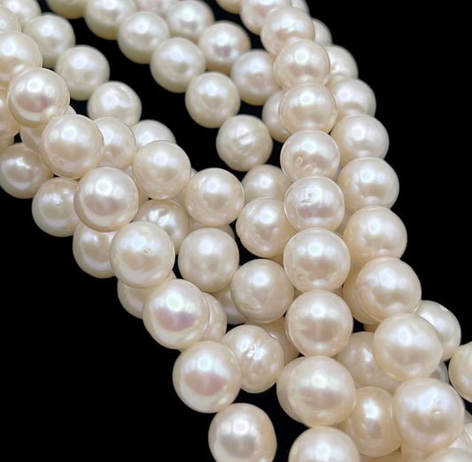 Freshwater Pearls 6-6.5mm Off Round, White Color, NRD016