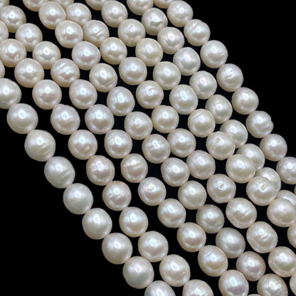 Freshwater Pearls 6-6.5mm Off Round, White Color, NRD014