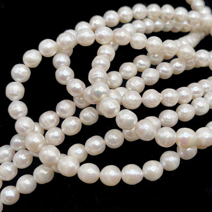 Freshwater Pearls 7 or 8mm Round White Color, Pearl Beads, SKU# NRD018