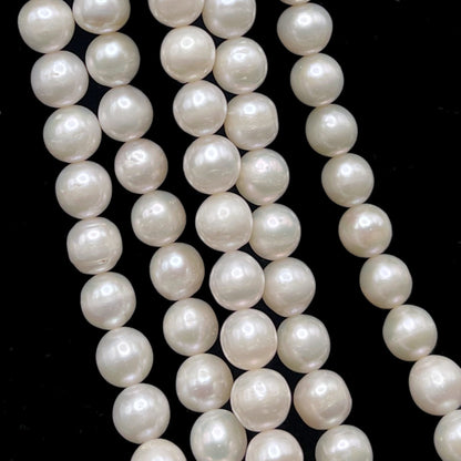 Freshwater Pearls 7 or 8mm Round White Color, Pearl Beads, SKU# NRD018