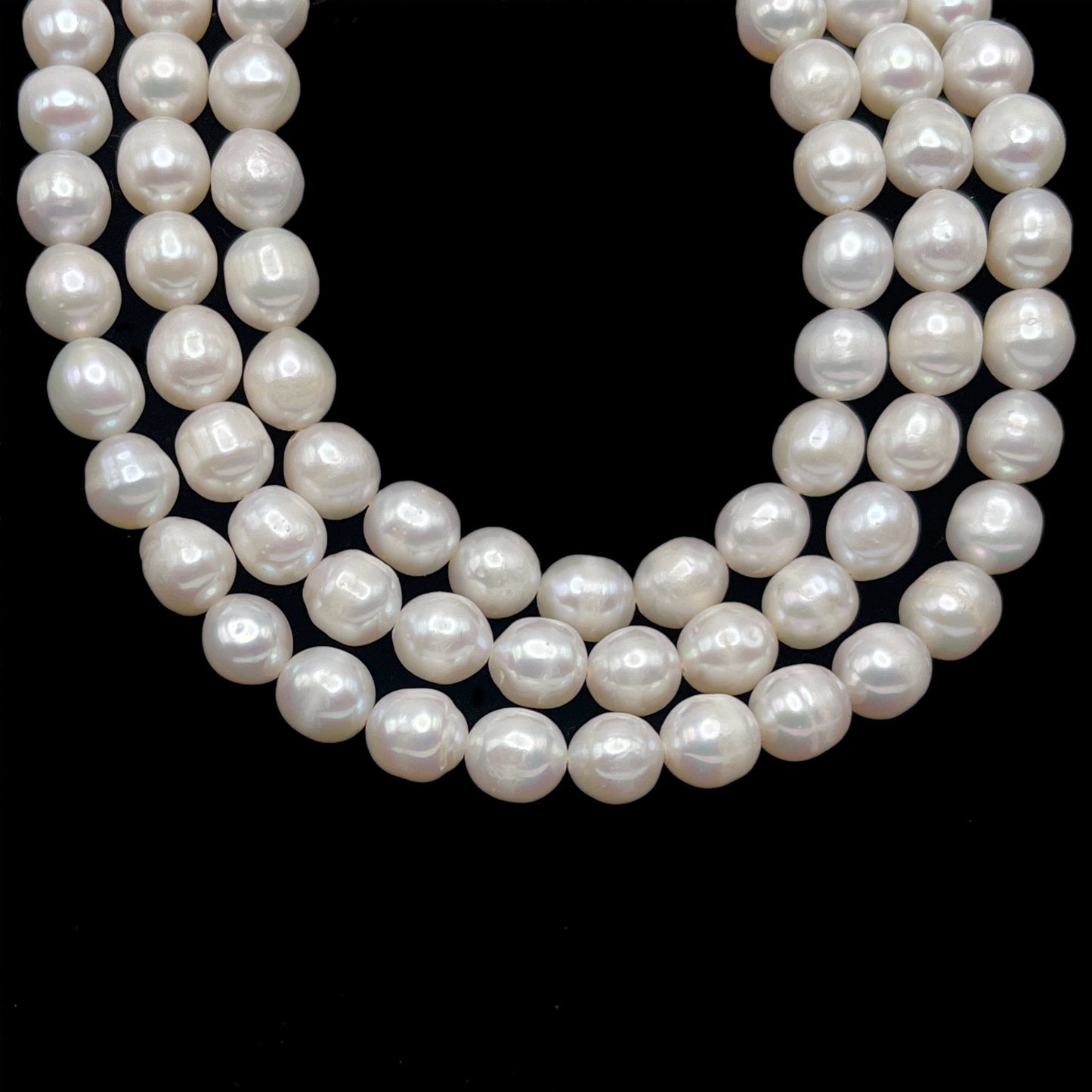 Freshwater Pearls 7 or 8mm Round White Color, Pearl Beads, SKU# NRD018