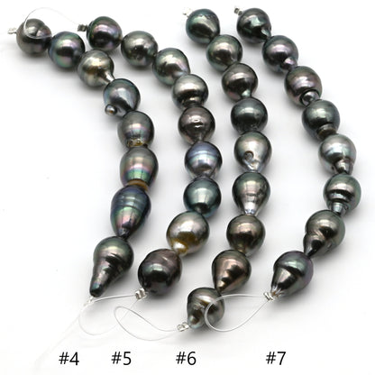 Tahitian Pearl Drop Shape Strand 9.5-10mm, For Jewelry Making Necklace and Bracelet, High Luster, SKU# 001TPS