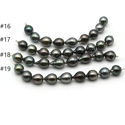 Tahitian Pearl Drop Shape Strand 9.5-10mm, For Jewelry Making Necklace and Bracelet, High Luster, SKU# 001TPS