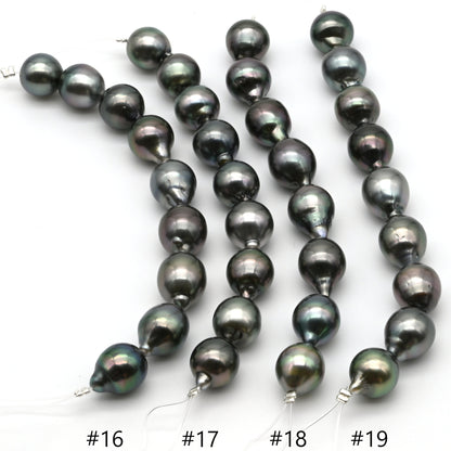 Tahitian Pearl Drop Shape Strand 9.5-10mm, For Jewelry Making Necklace and Bracelet, High Luster, SKU# 001TPS